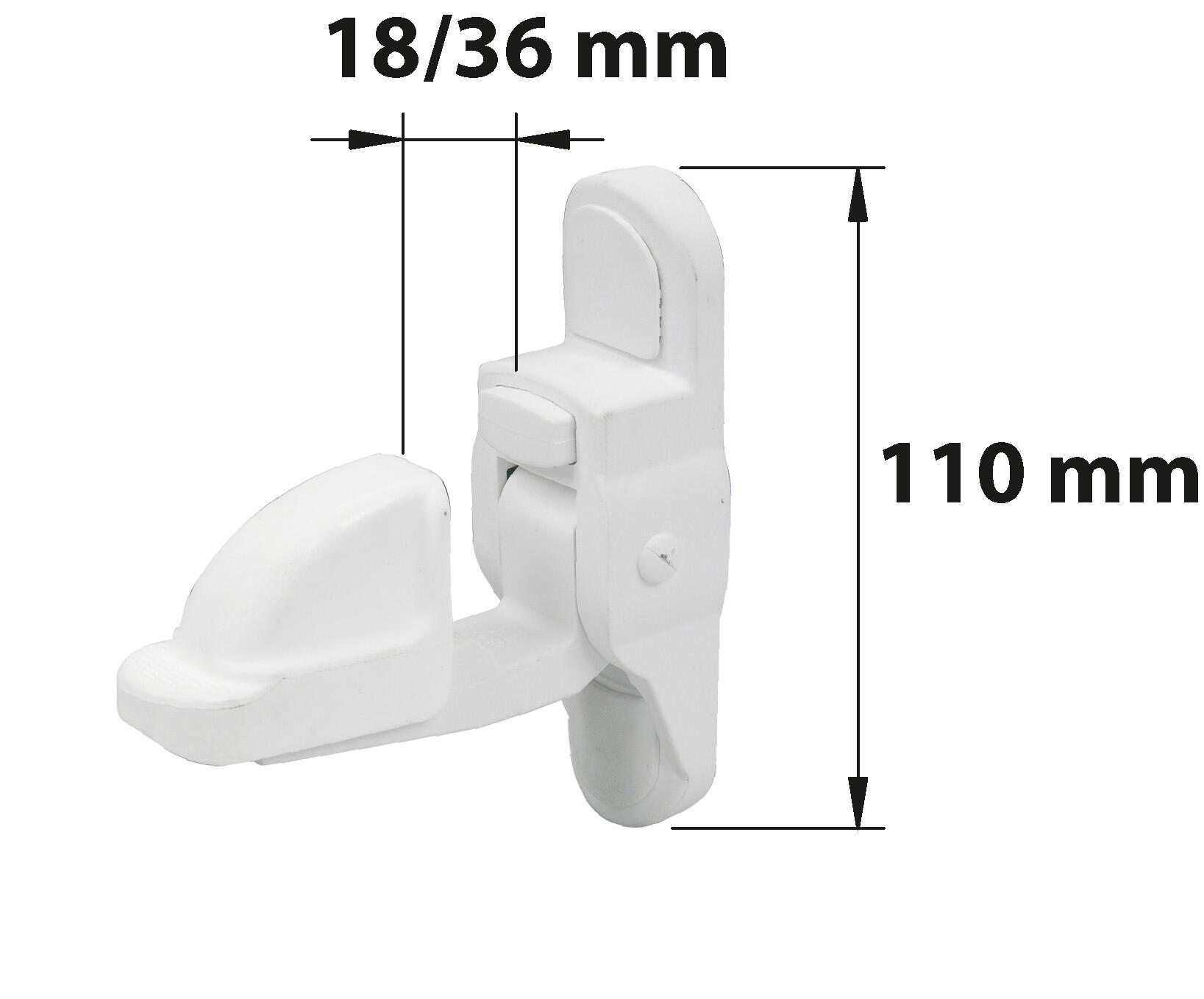 Arrêt composite automatique pour volet Ep. 6 à 36 mm blanc AFBAT - 3