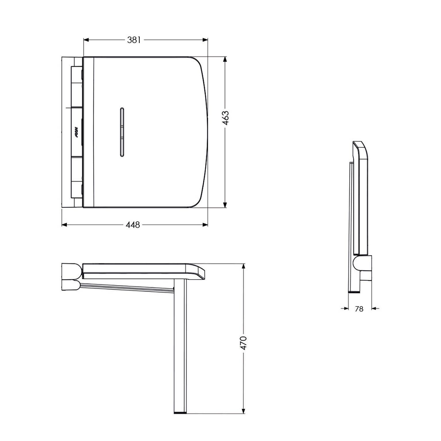 Siège de douche Onyx AKW - 5