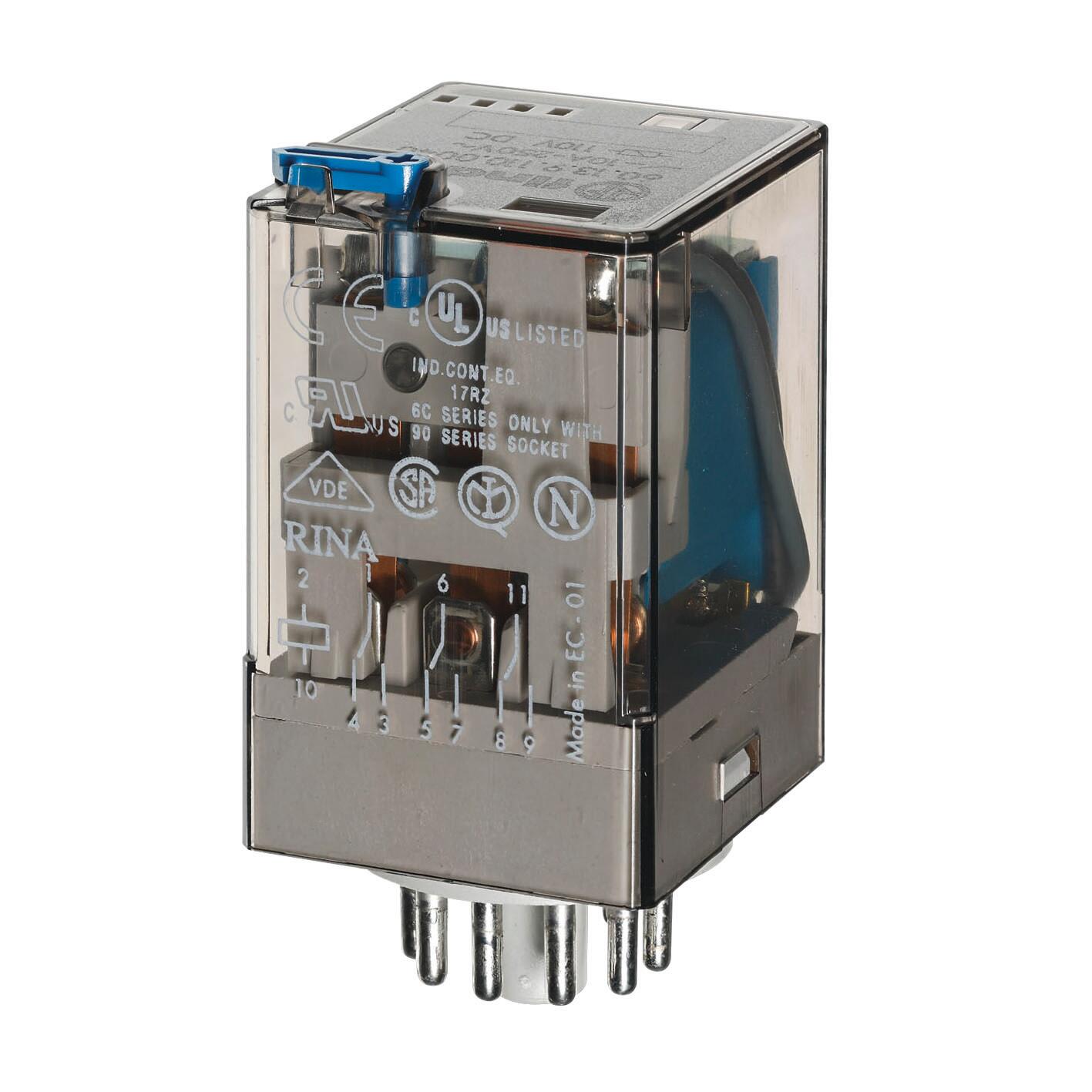Relè Industriale Innesto Zoccolo Puls.prova Led AC 12V 2contatti 10A Agni Ac 5060hz Scambio Finder 553280120054 Relè Industriale Innesto Zoccolo Puls.prova Led AC 12V 2contatti 10A Agni Ac 5060hz Scambio Finder 553280120054