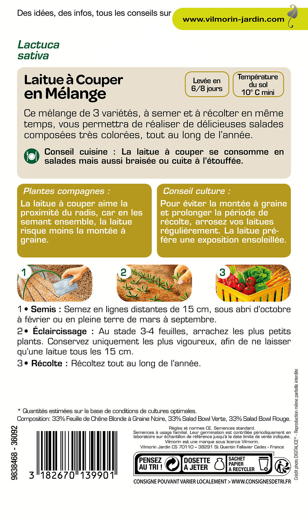 Salade en mélange VILMORIN 4 g - 2