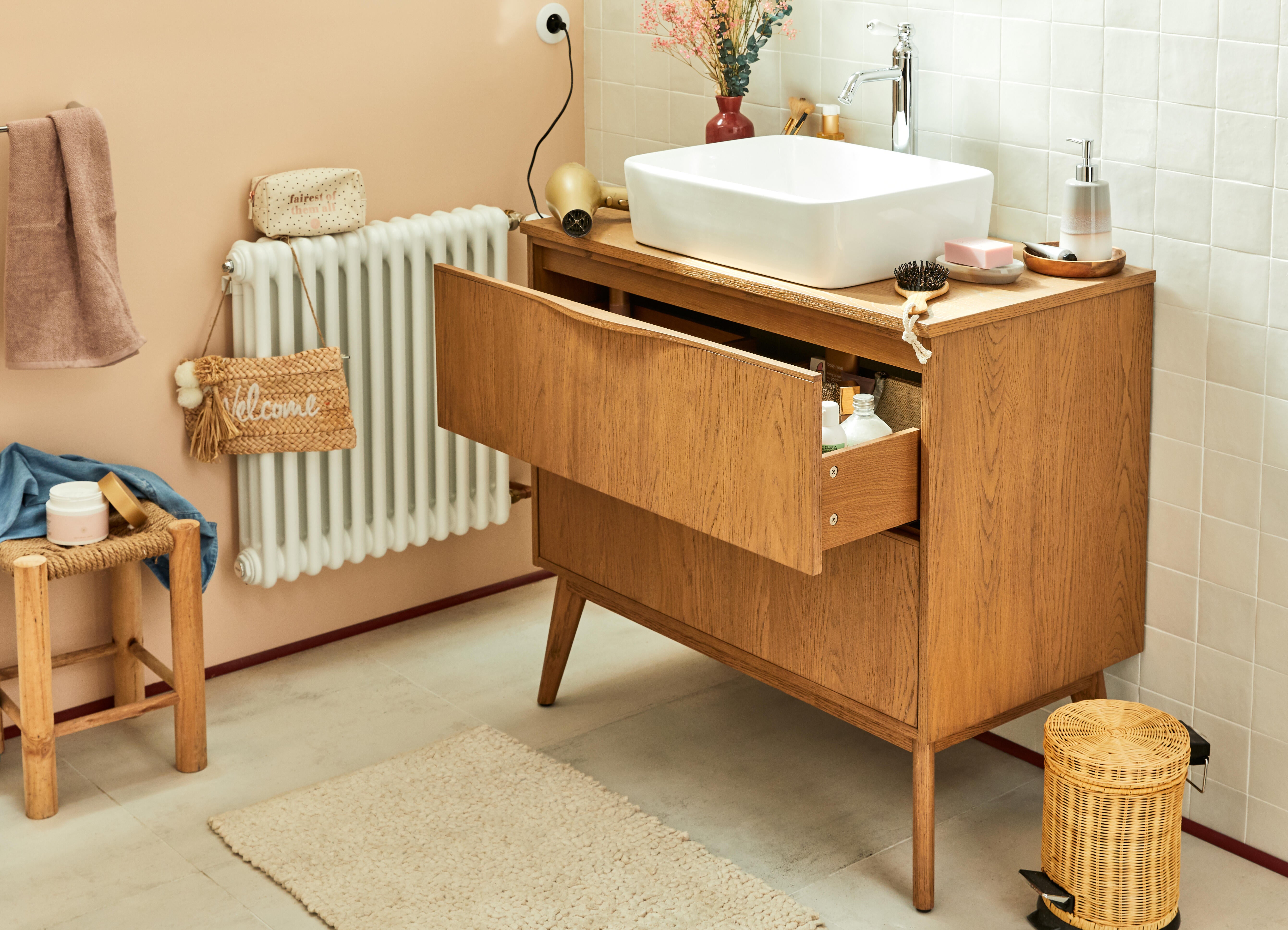 Vasque à poser céramique rectangulaire Clint H.13 x l.48 x P.37 cm blanc brillan - 4