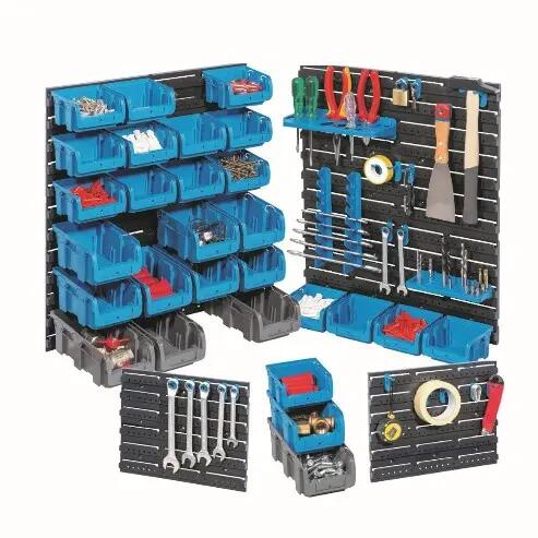 Kit mural de rangement en plastique ALLIT 455125, L.124 x P.15 x H.54 cm - 4