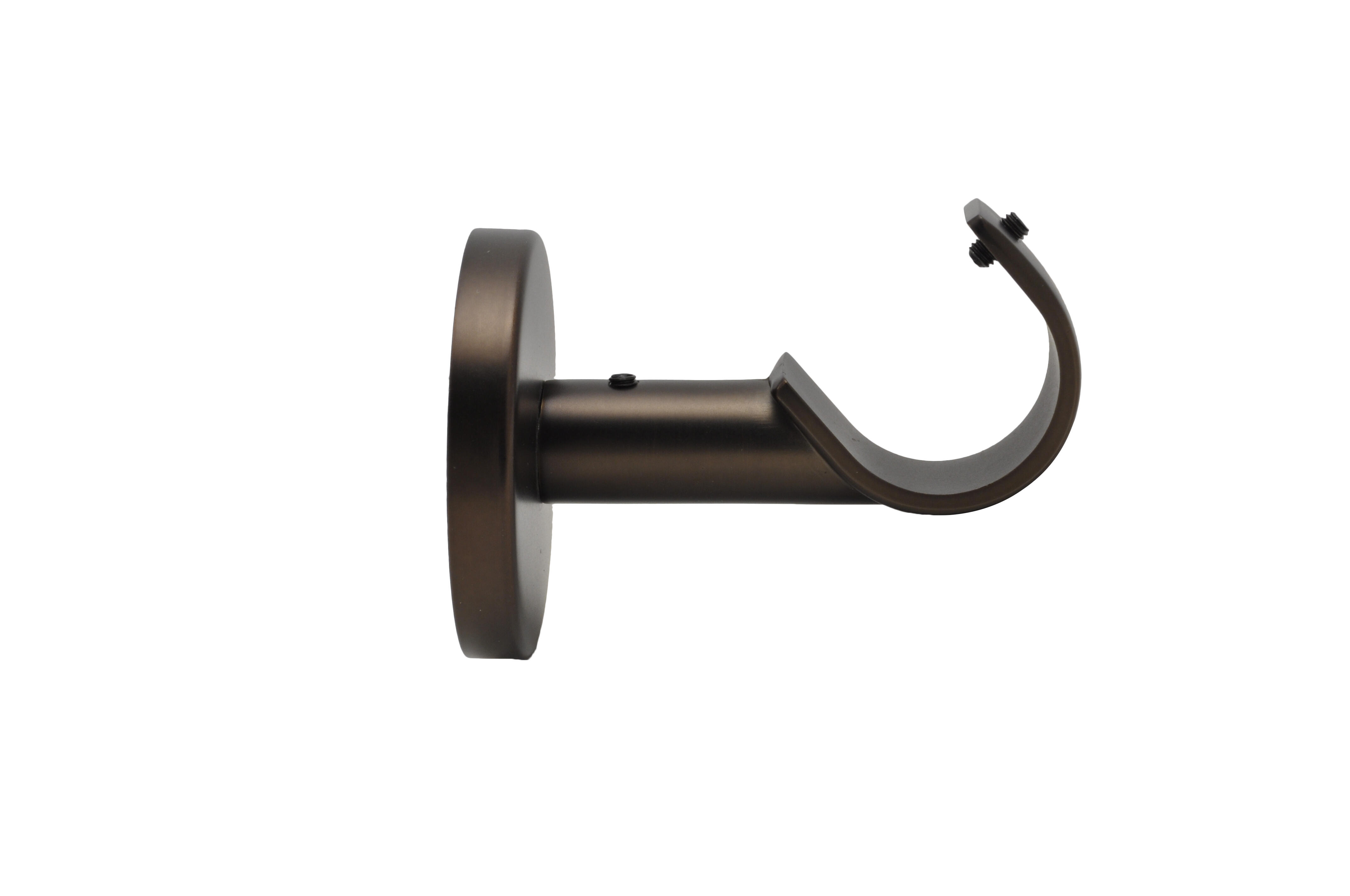 Support Tringle à Rideaux Métal - Longueur 12 Cm - Pour Tige 28 Mm - Noir Mat Et Autres Finitions - 3