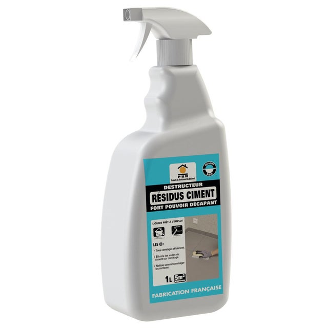 Enlève voile de ciment destructeur résidus fort pouvoir décapant, PRB, 1L