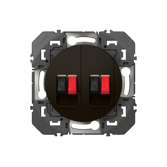 Prise haut-parleur double à assembler Dooxie, LEGRAND noir