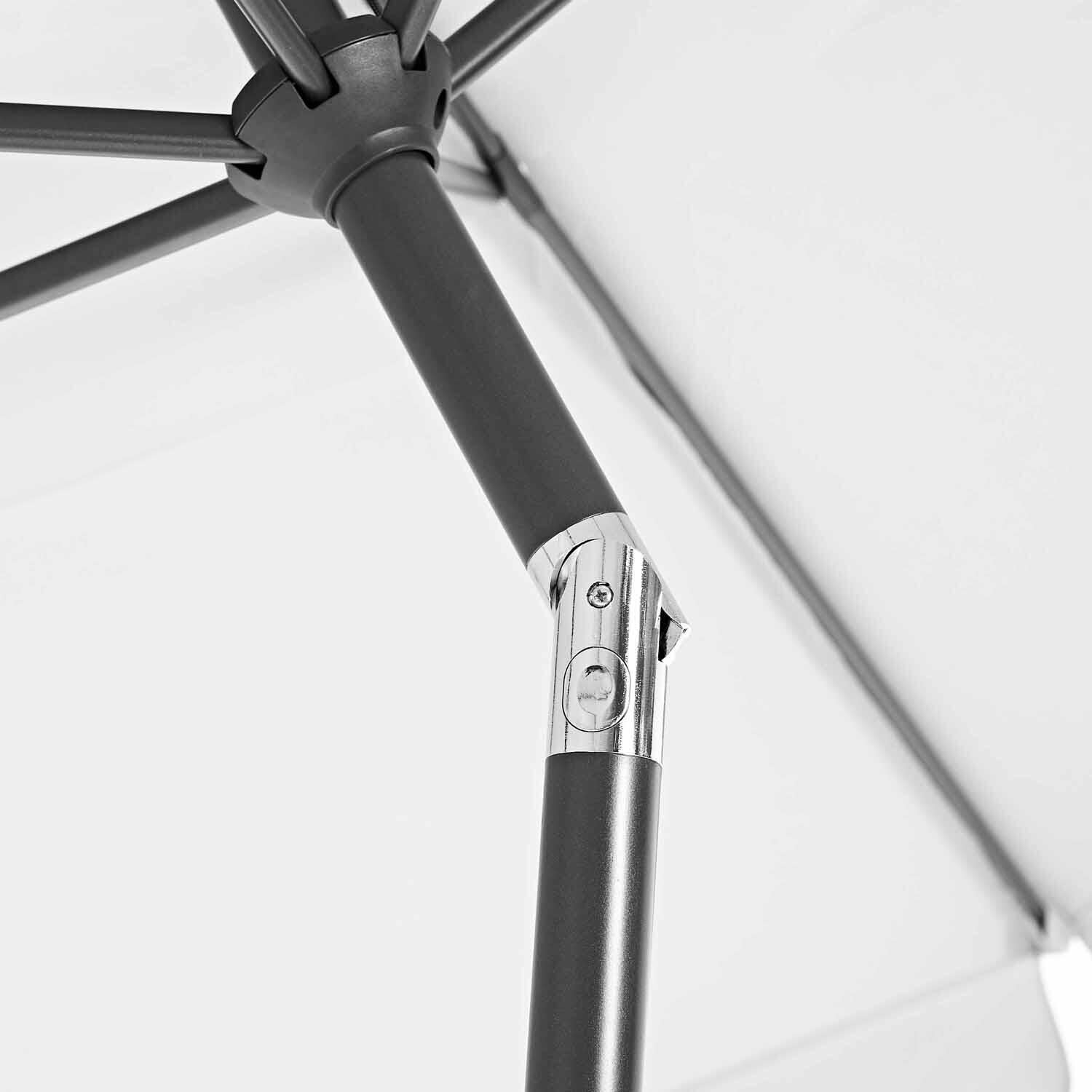 Parasol NATERIAL Avea blanc hexagonal - 8