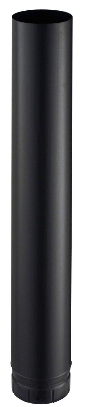 Tuyau émaillé de raccordement POUJOULAT noir, diam. 150 mm 100 cm