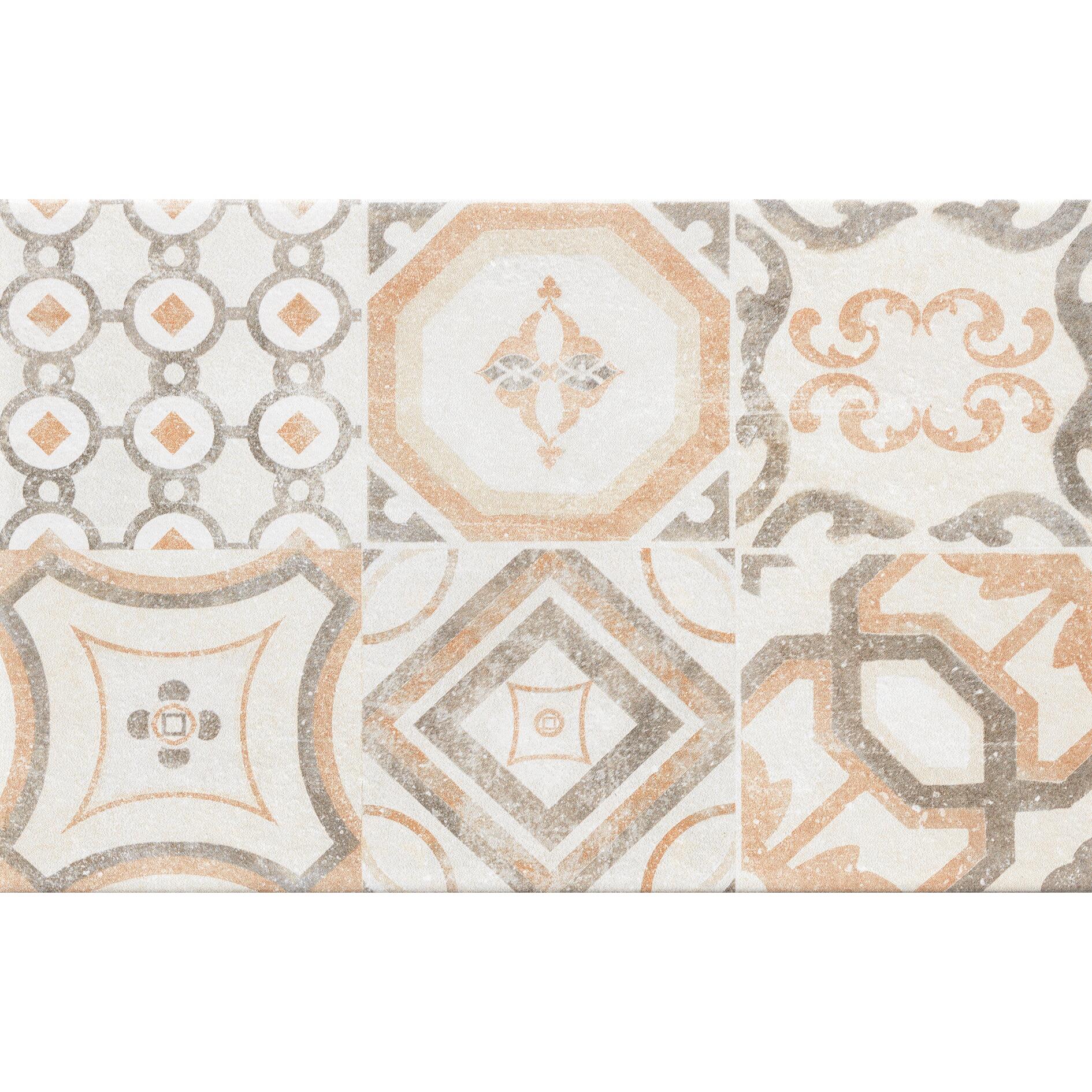 Piastrella da rivestimento interno in maiolica 25 x 40 cm smaltato beige opaco decoro Paris traffico medio forte (pei 3/5) Sp. 6.1 mm 2 mq - 5