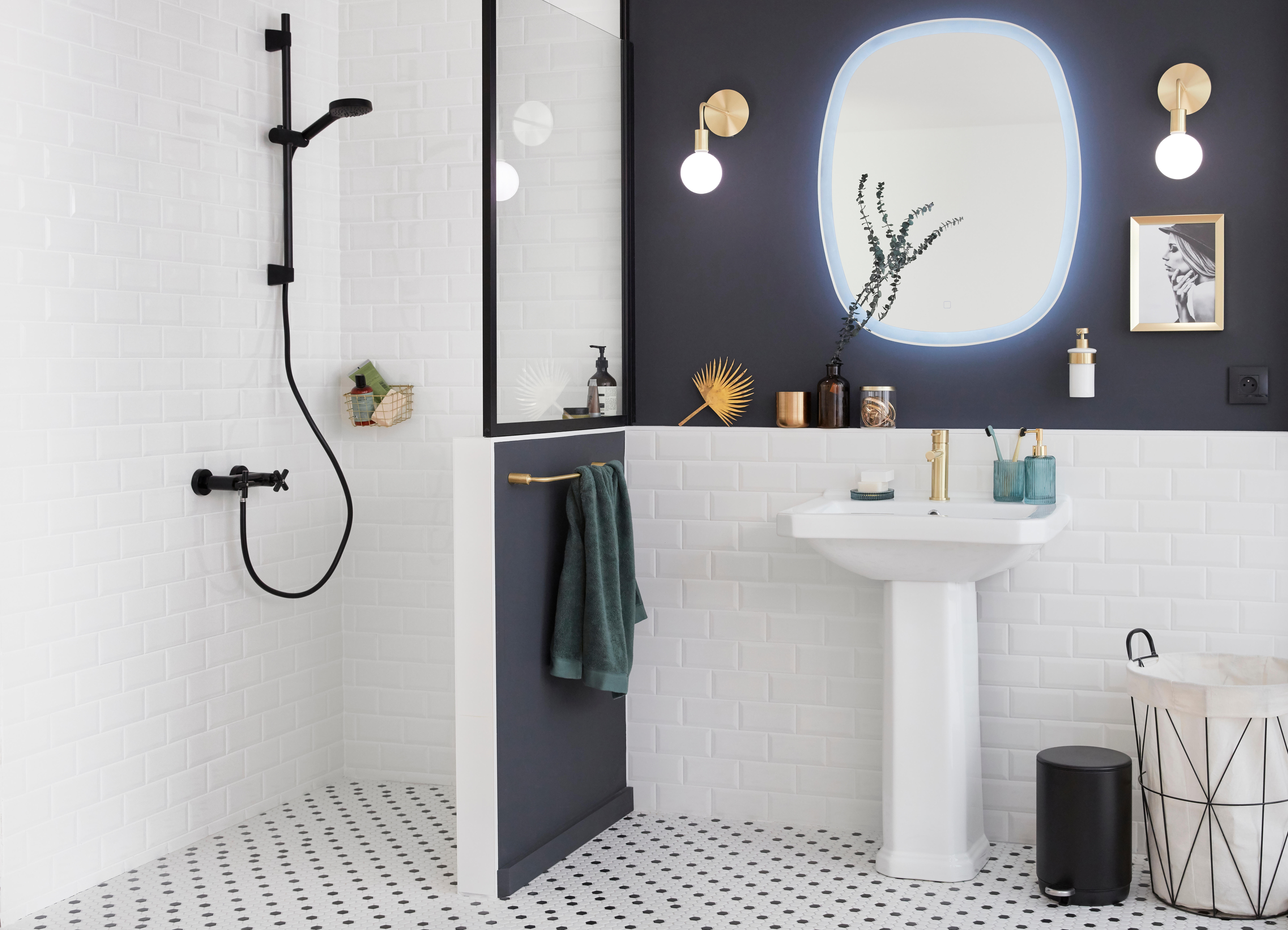 Pare-muret fixe transparent noir, H.110 x l.80 cm Unik - 7