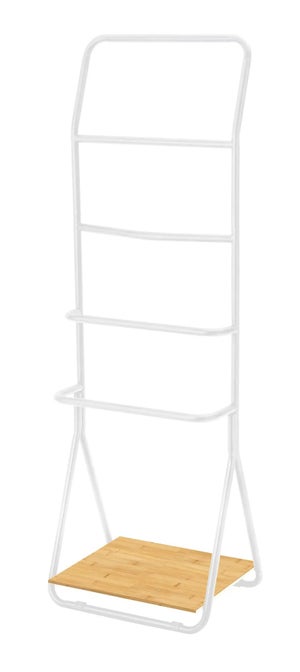 Porte-serviettes Wenko Pure - 2 Bras Orientables - Blanc - 8x43x11 Cm - Vis Incluses