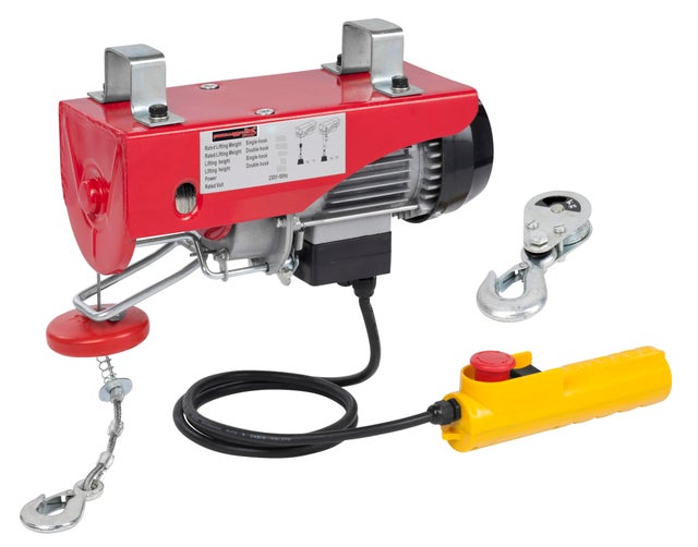 Paranco elettrico Tiro Doppio PH900 portata max 250 kg cavo da 18 m potenza motore 540 W