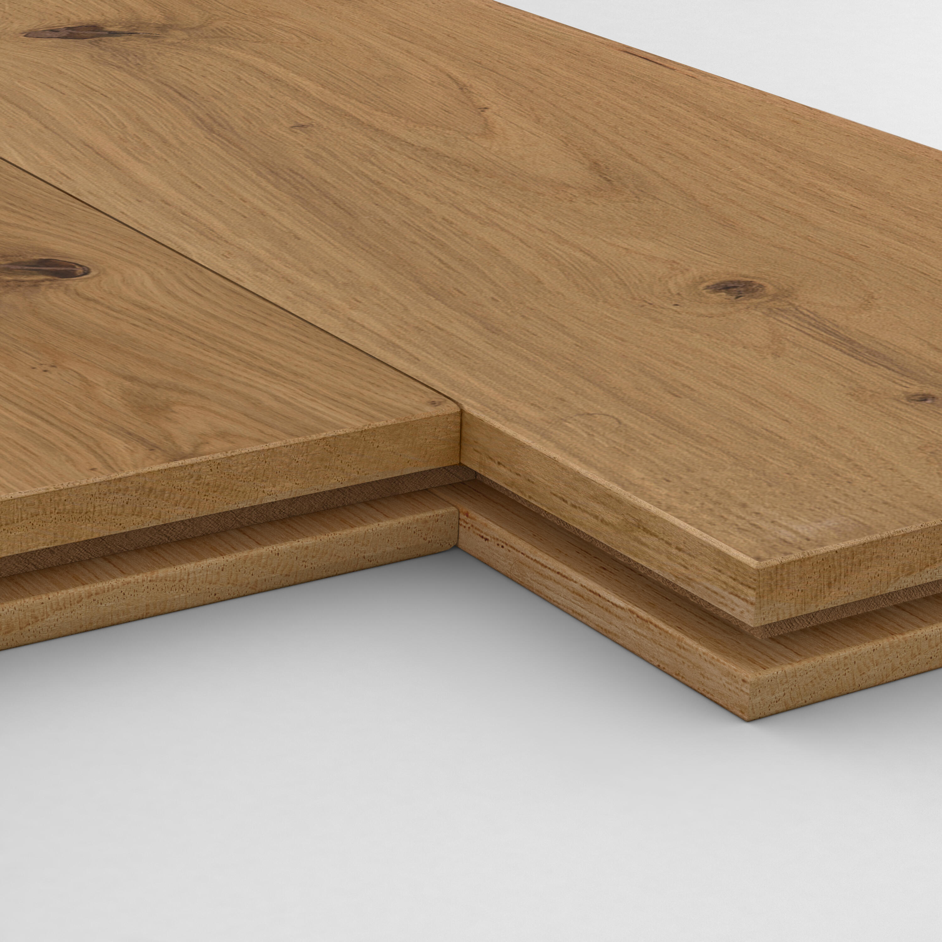 Echantillon Parquet massif chêne blond vitrifié M - 3