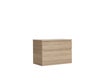 Meuble sous-vasque L.90cm x H.62.5cm x P.48cm placage chêne Natural