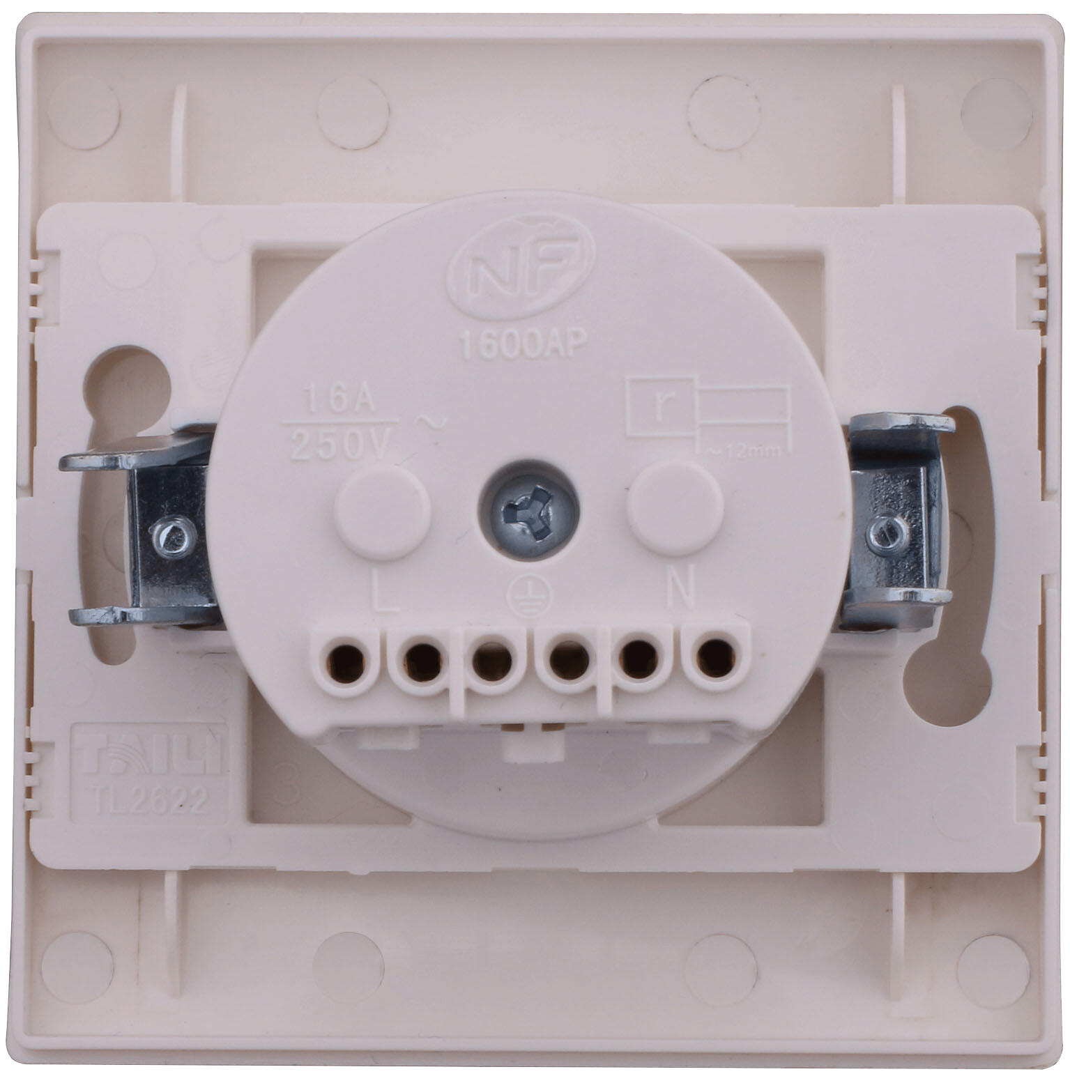 Prise avec terre Chantier, blanc - 2