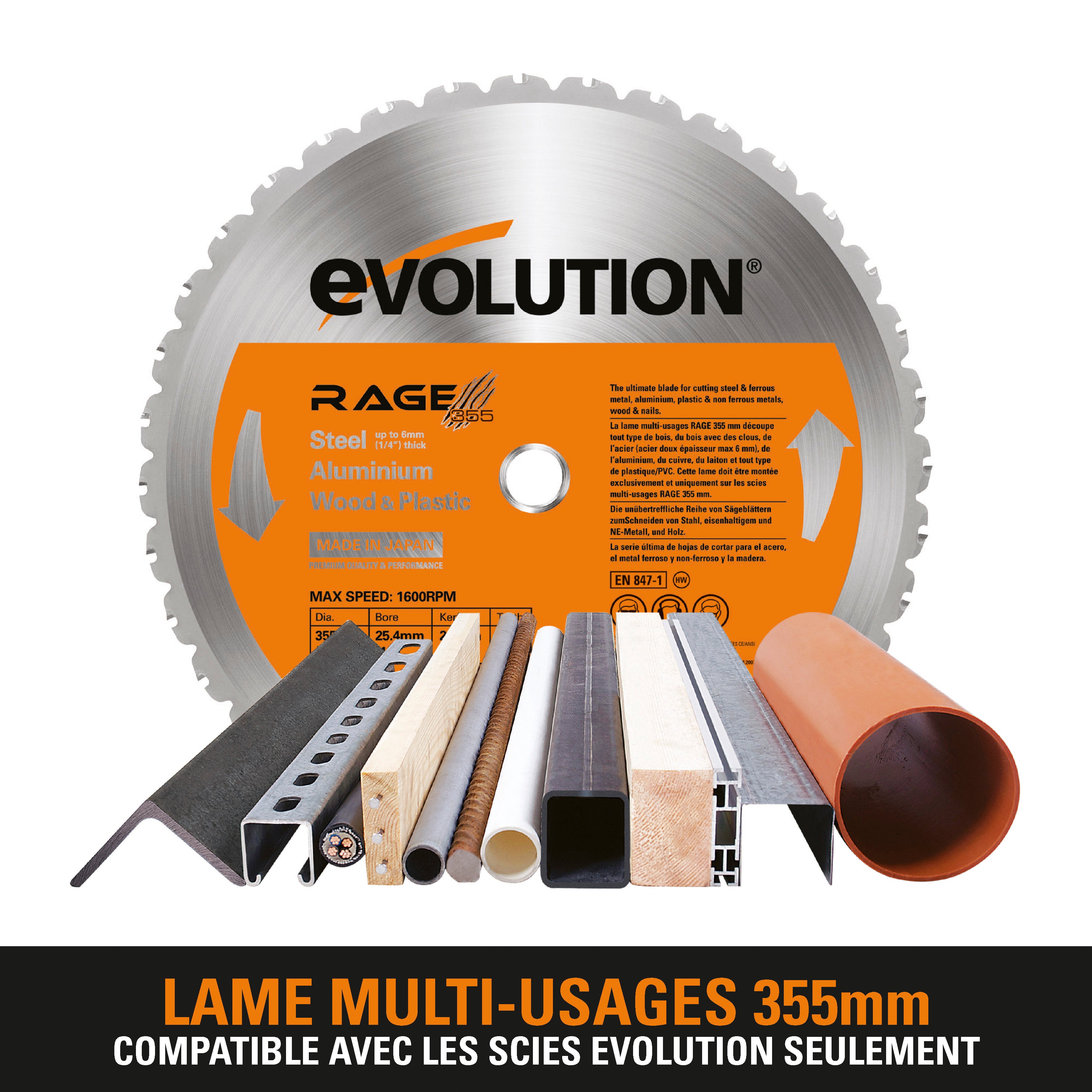 Lame EVOLUTION Lamrage2 355 mm multi-usages - 2