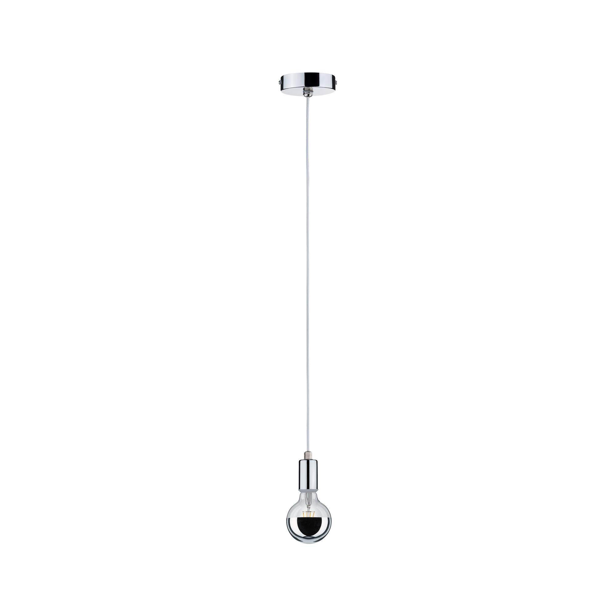 Suspension salle de bain E27, D.4.5 cm, chrome Paulmann - 3