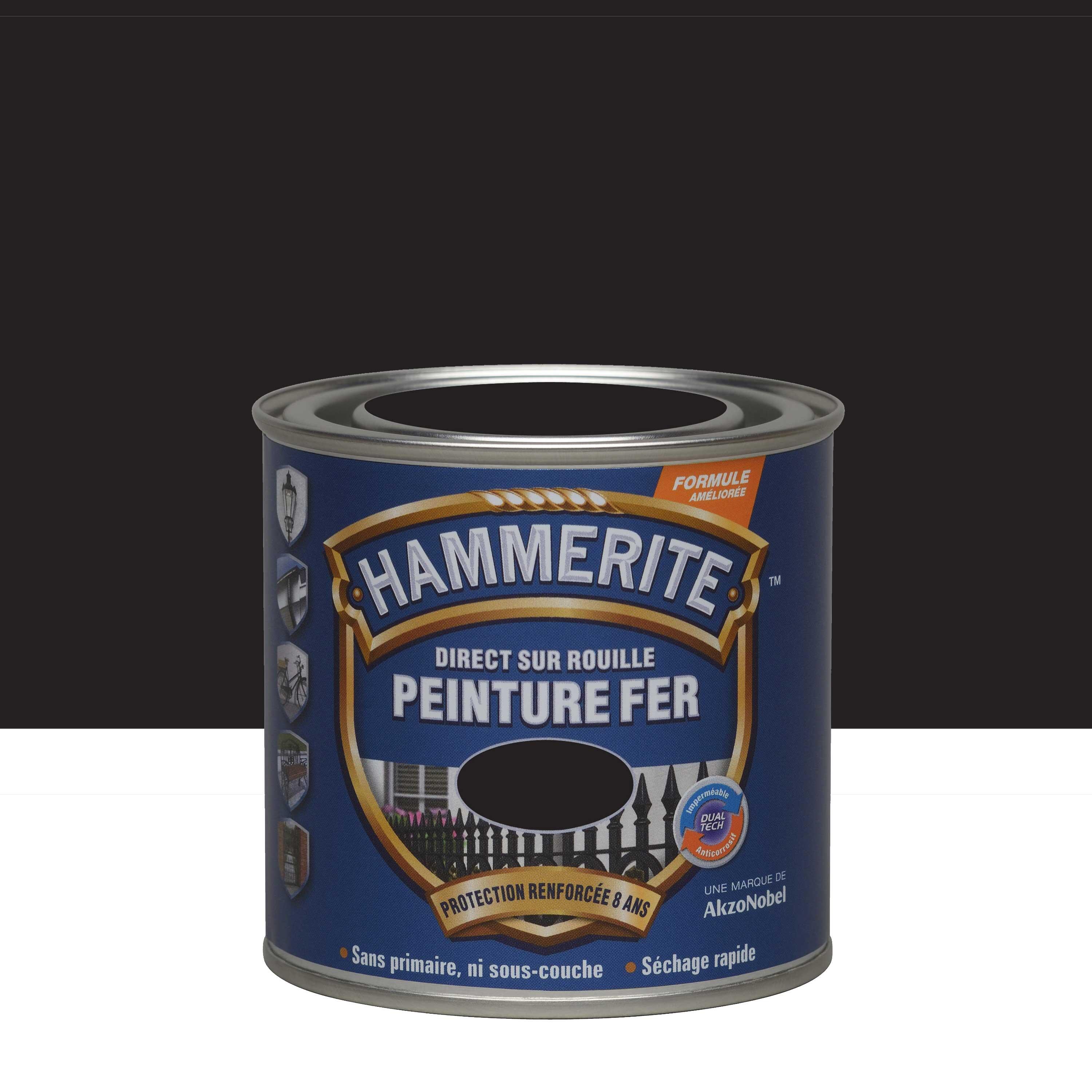 Peinture Ext rieure Fer HAMMERITE Noir Brillant 250ml Leroy Merlin peinture-ext-rieure-fer-hammerite-noir-brillant-250ml-leroy-merlin
