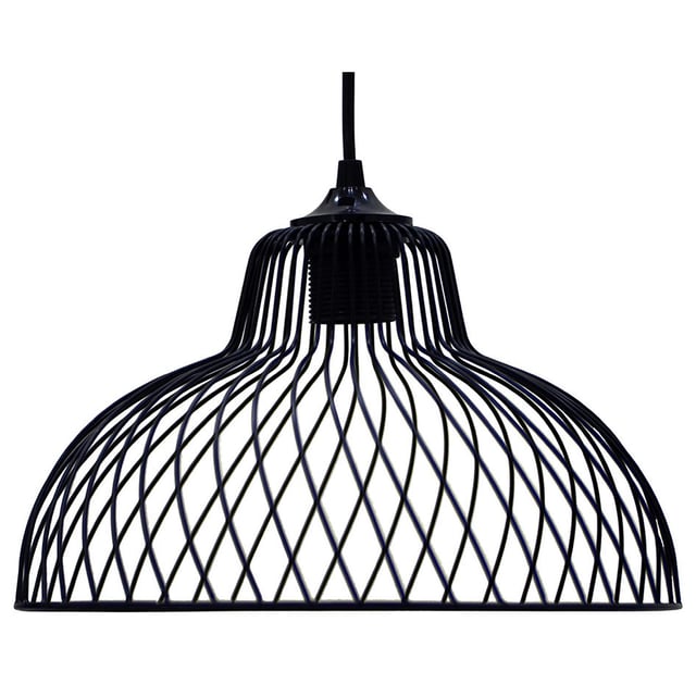 Suspension Simars acier, noir, Diam.30 cm, E27