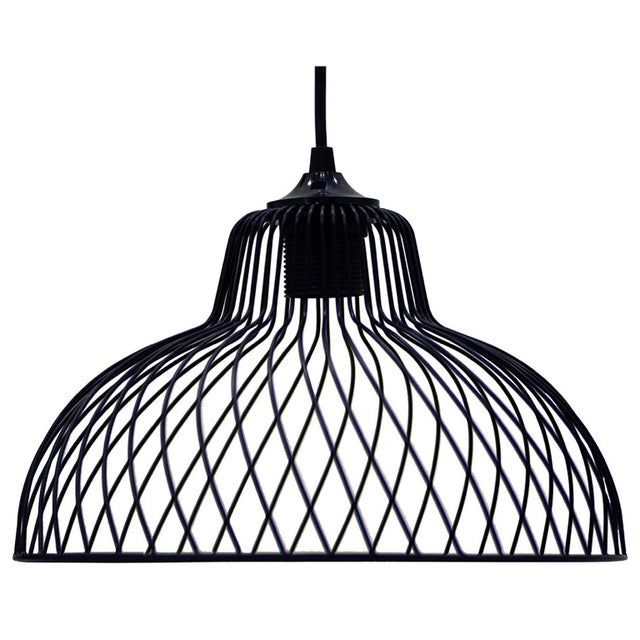 Suspension Simars acier, noir, Diam.30 cm, E27