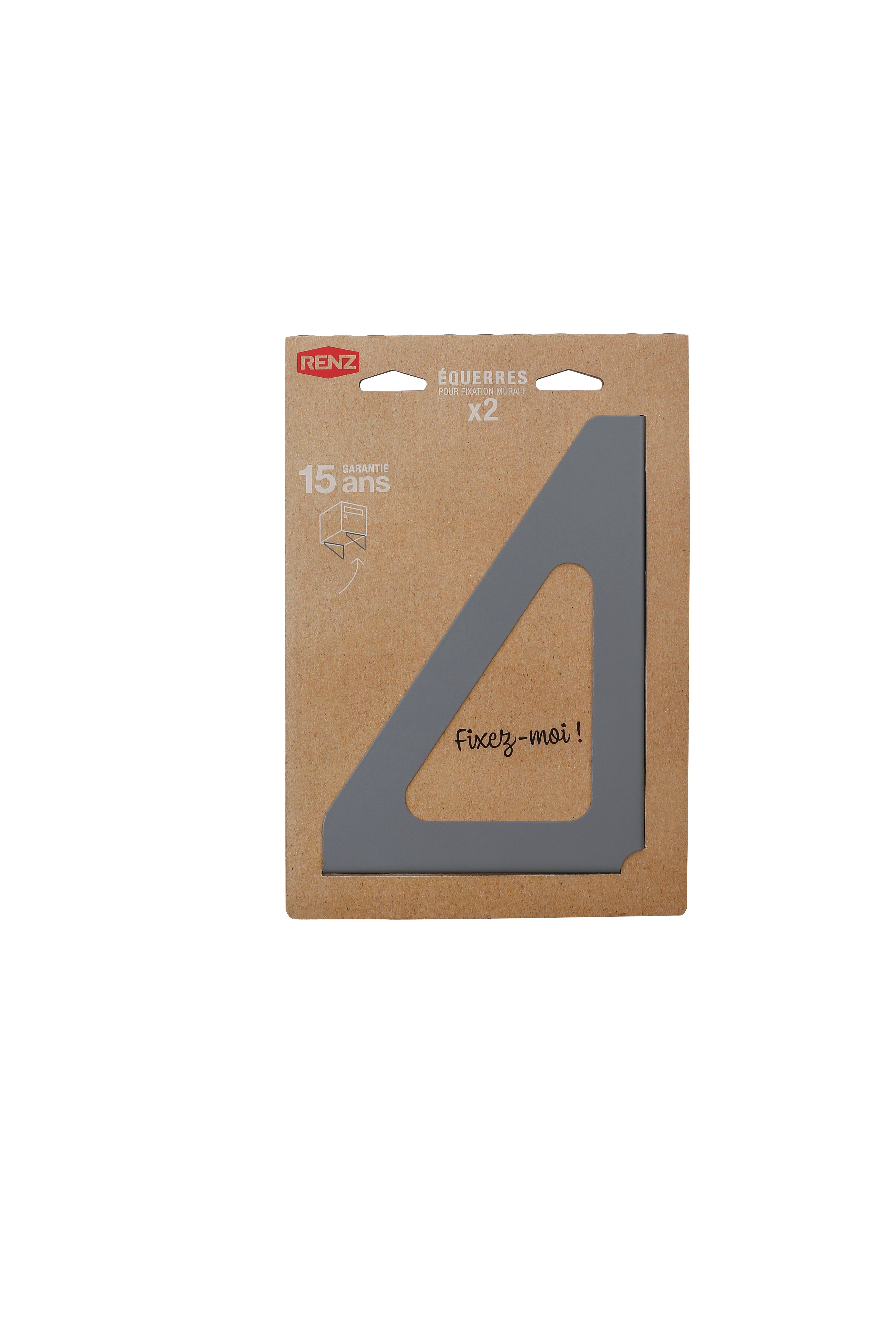 Kit de fixation H.18 x l.25 x P.3 cm RENZ, gris - 9