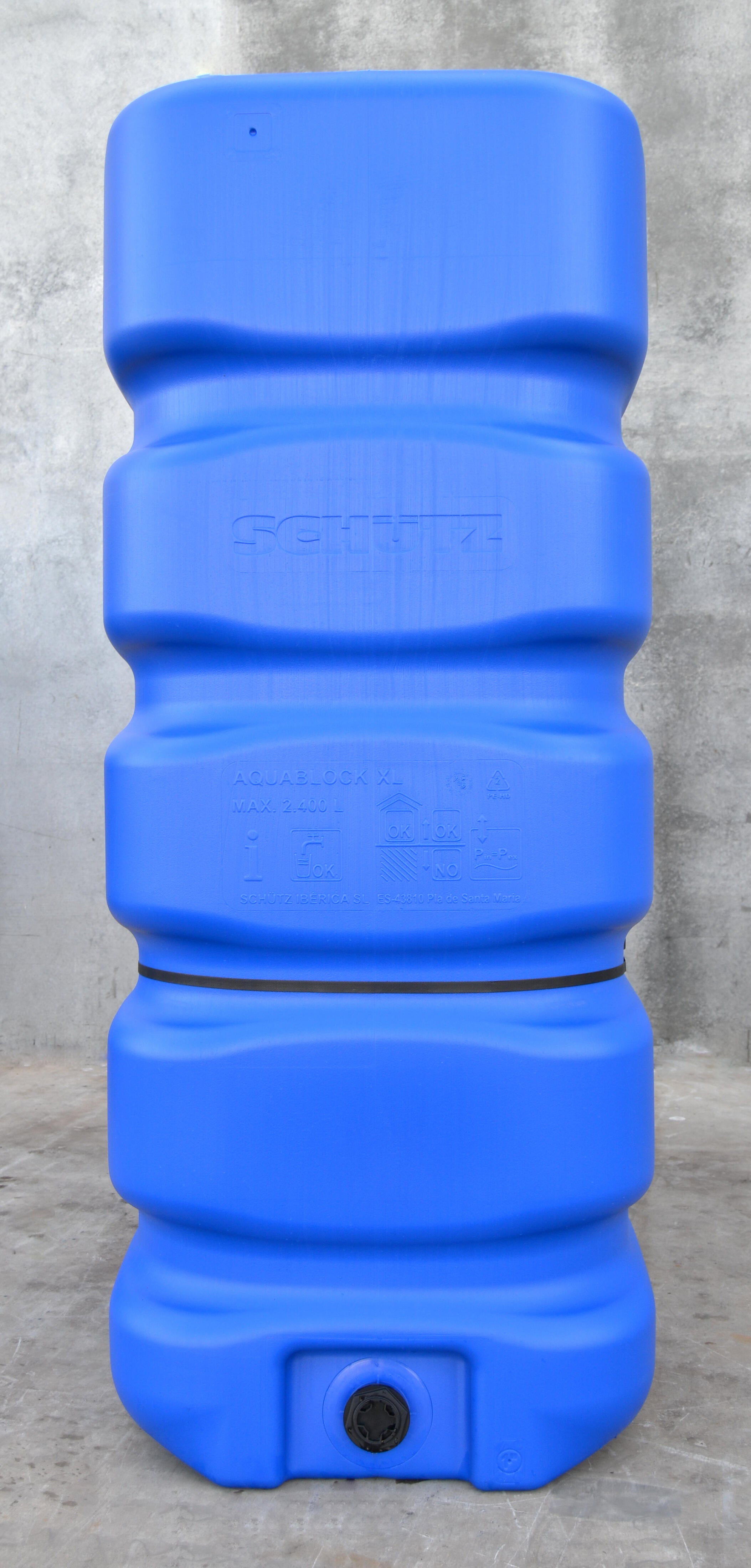 Récupérateur d'eau Aquablock SCHUTZ XL rectangulaire bleu , 2400 l - 3