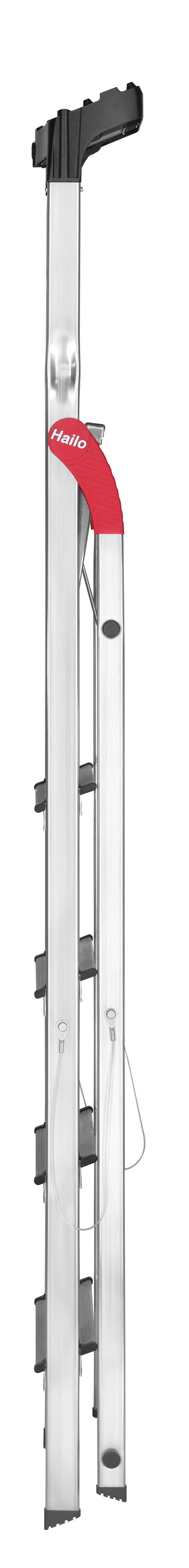 Escabeau aluminium HAILO L60 5 marches avec tablette porte-outils - 2