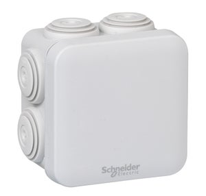 Boîte de dérivation carrée 7 entrées 80x80x45mm Mureva Box, SCHNEIDER ELECTRIC Leroy Merlin Les bons plans des petits projets avant l'été
