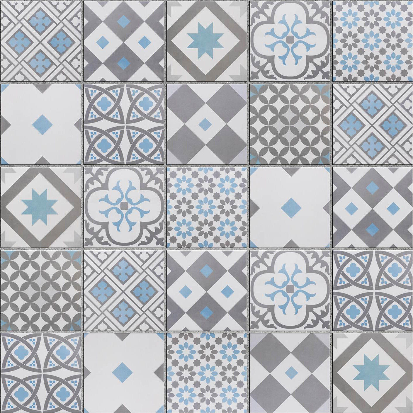 1 plaque de mosaïque Gatsby grès cérame effet ciment 31.7 x 31.7 cm FRASSINORO G - 2