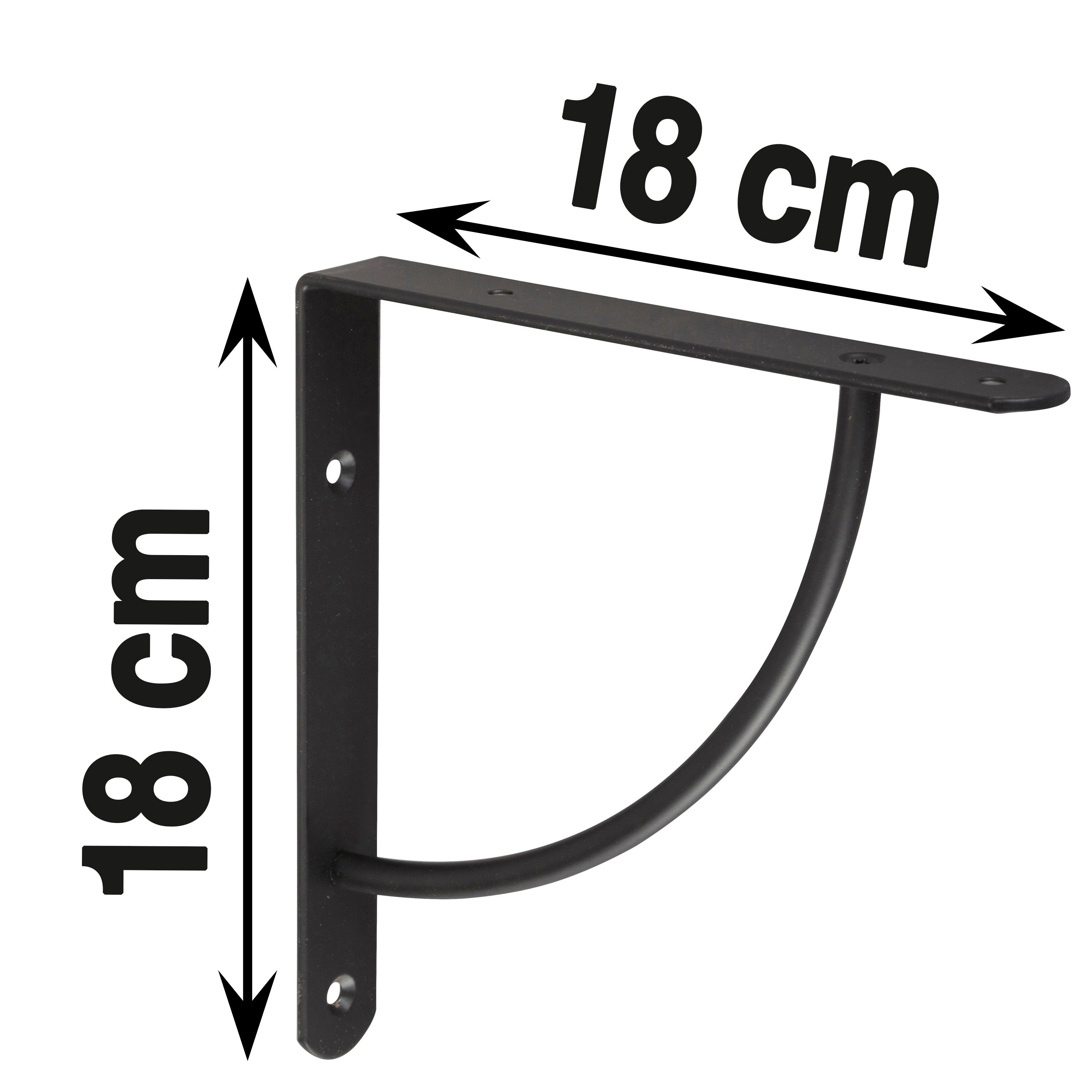 Equerre Bi bop acier epoxy noir, H.18 x P.18 cm - 5