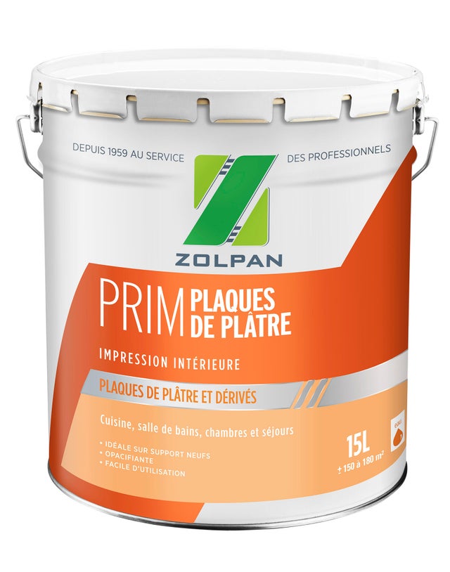 Sous-couche Prim plaque de plâtre ZOLPAN 15L