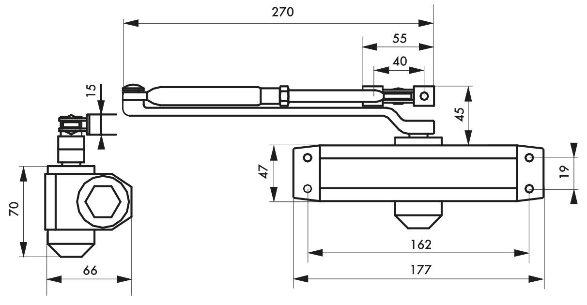 Ferme-porte à compas THIRARD 494075, acier peint - 5