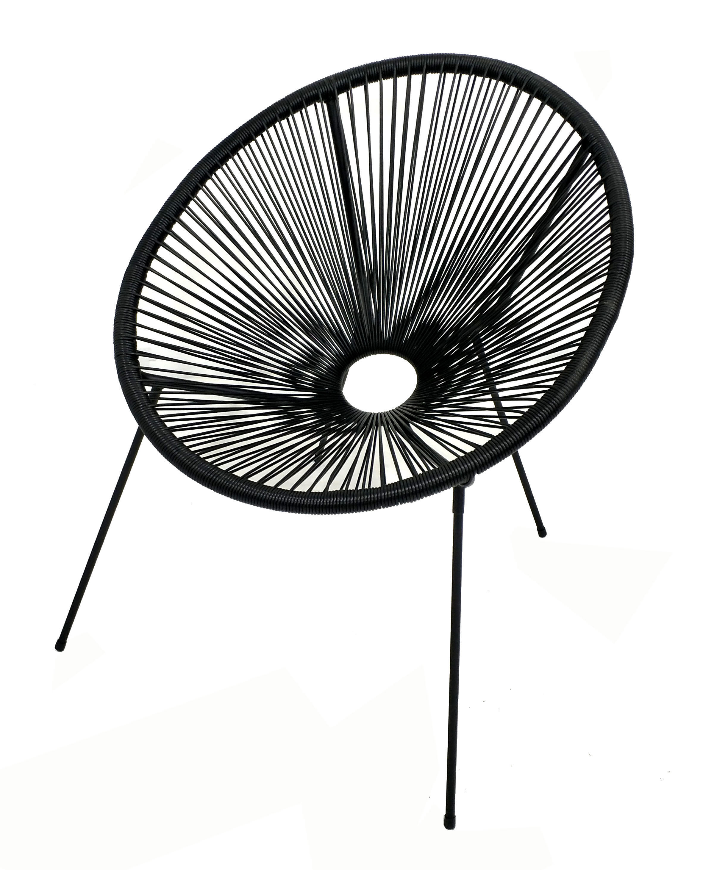 Fauteuil Acapulco en Métal Noir