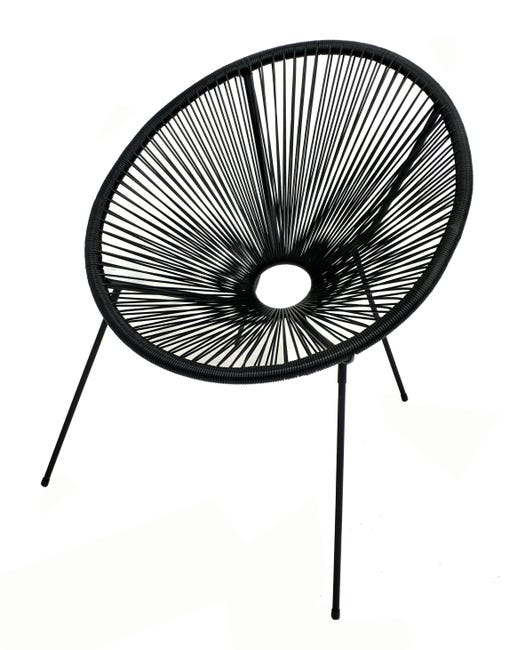 Fauteuil Acapulco en Métal Noir