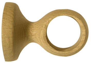Support pour tringle à rideau Design 28mm chêne clair verni INSPIRE