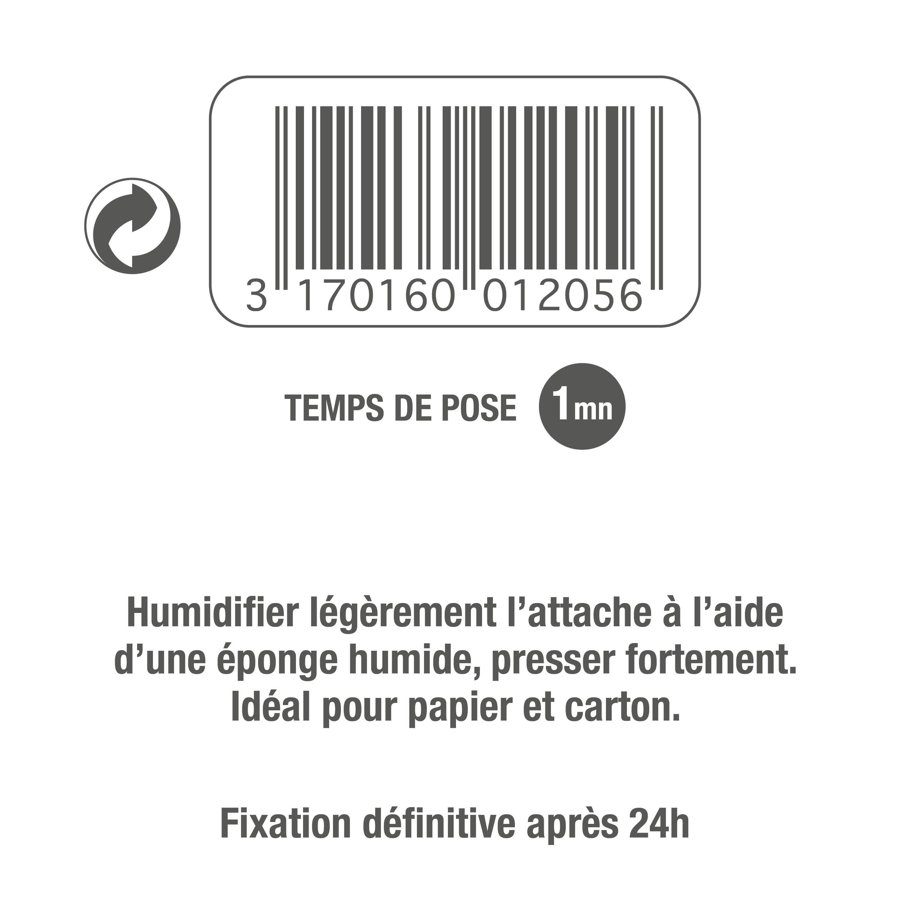 Lot de 3 attaches gommées LE CROCHET FRANCAIS - 3