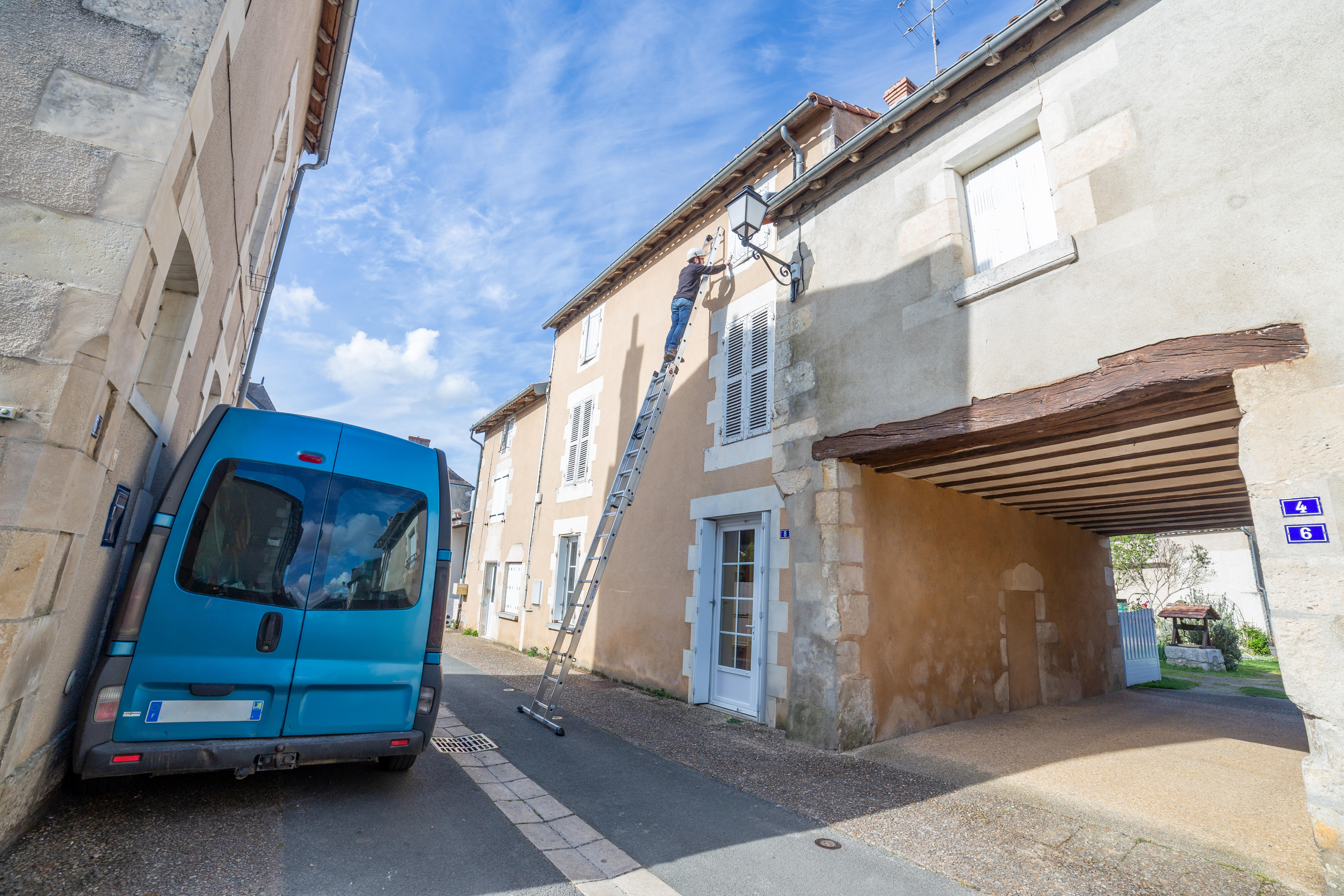 Echelle coulissante aluminium HAILO 32 échelons H.7.92 m - 8