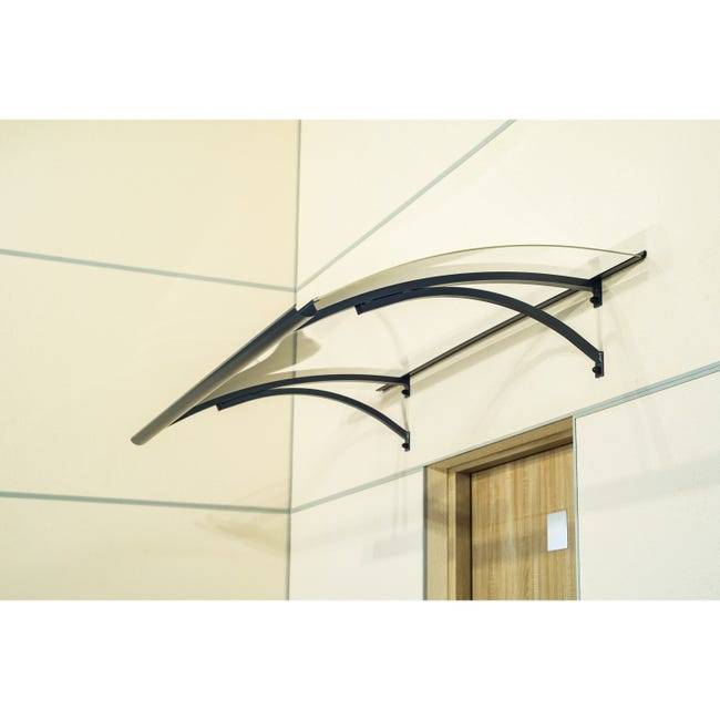 Auvent Toit Modulaire 150x100 Cm Externe Porte d'Entrée Transparent Auvent Toit Modulaire 150x100 Cm Externe Porte d'Entrée Transparent