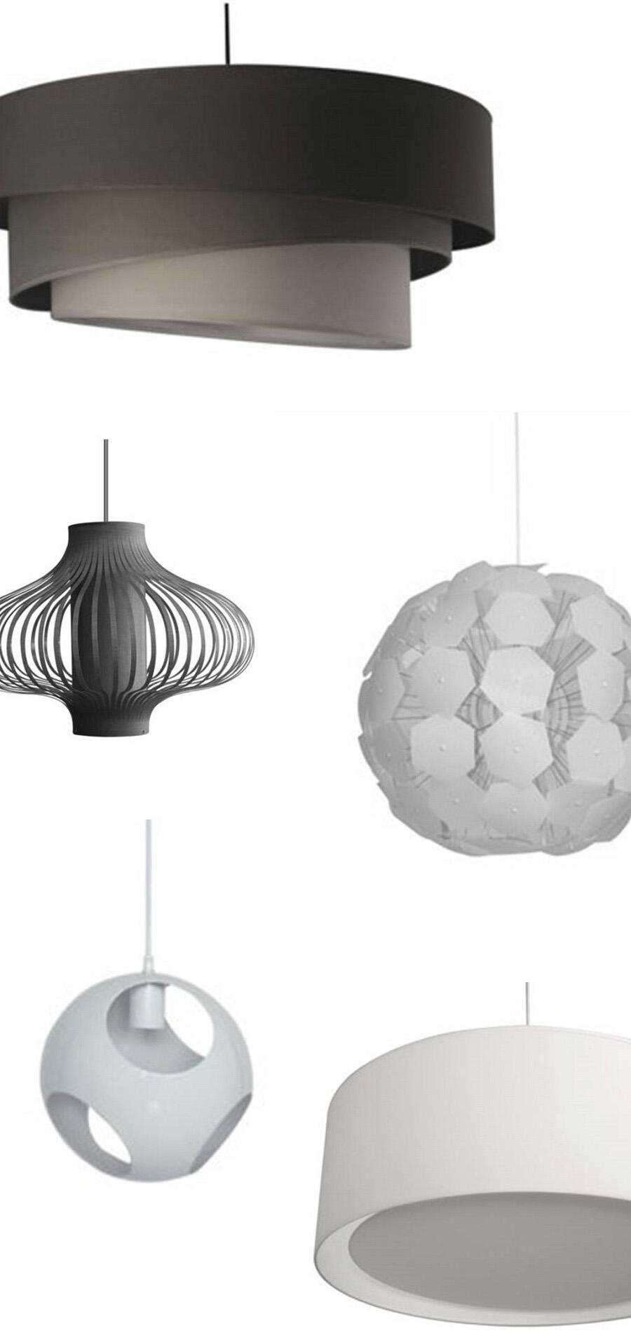 Suspension 1x e27 coton gris zingué n°1 METROPOLIGHT Ionos D.58 cm - 6