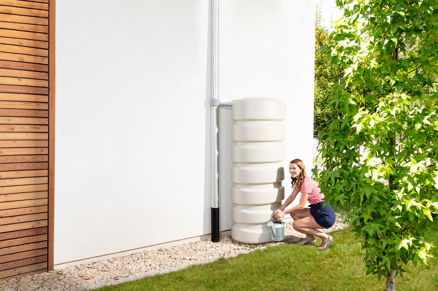 Récupérateur eau mural Classic sable GARANTIA, 650 l - 4