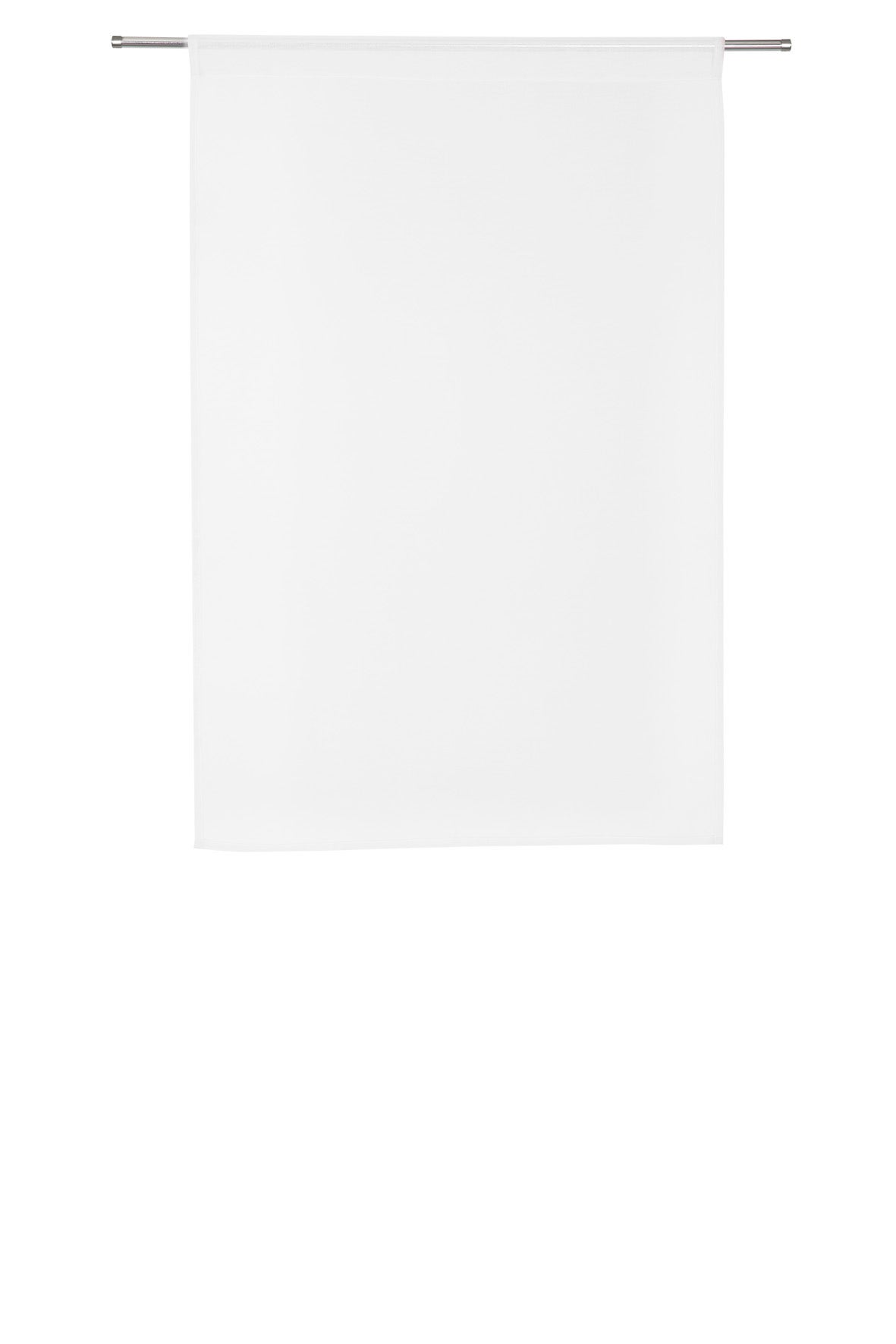 Vitrage semi-transparent, Leo, blanc H.90 x l.60 cm - 4