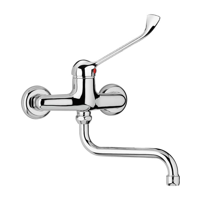 Leroymerlin Rubinetto da cucina diagonale Prime argento cromato lucido PAINI