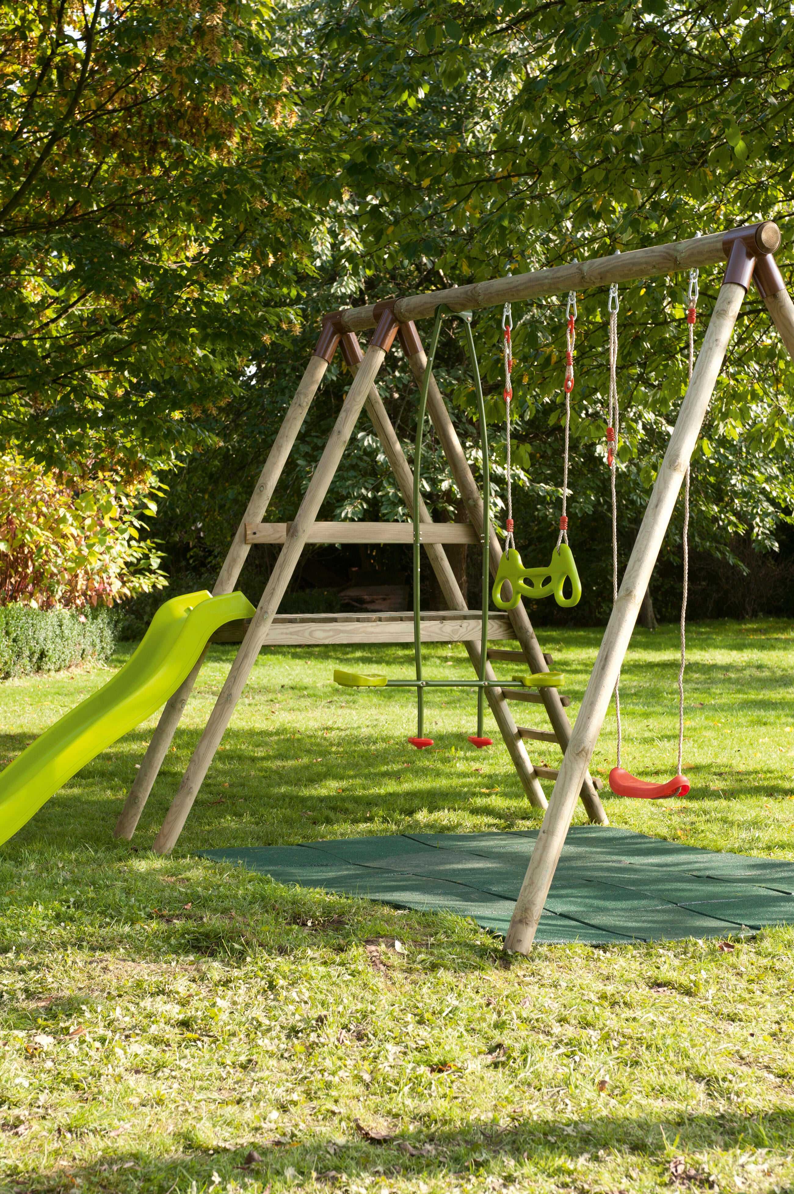 Dalle de sécurité caoutchouc, vert, L.50 x l.50 cm - 4