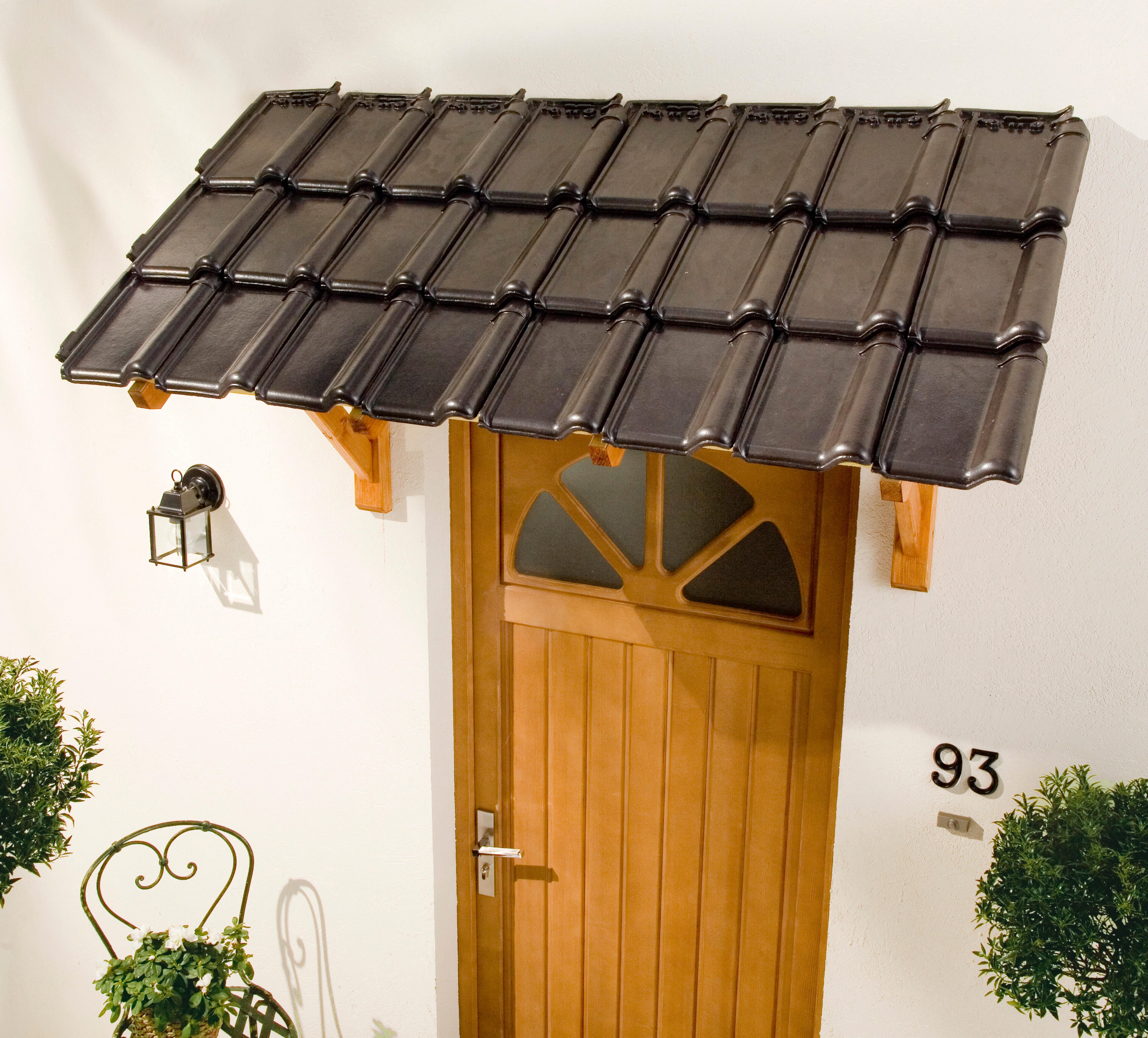 Alpendre em madeira castanho Burger 139x66 cm - 6