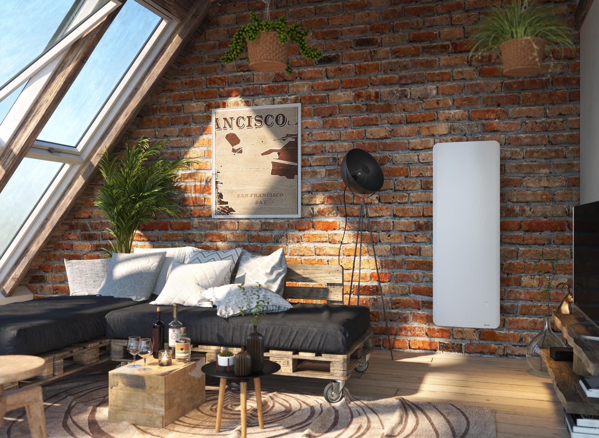 Radiateur électrique double système chauffant 1500W SAUTER Hekla vertical blanc - 2