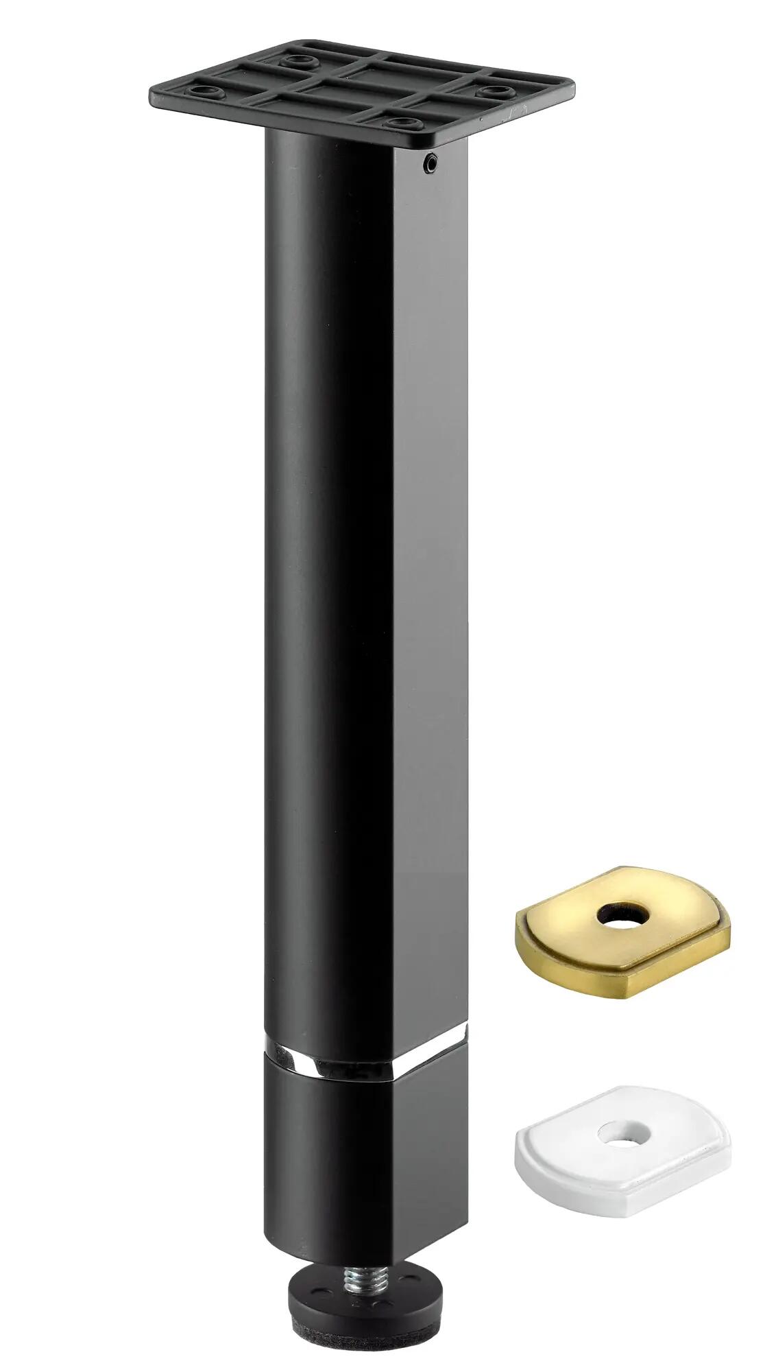 2 pieds de meubles SENSEA réglable ovale, aluminium laqué Ht. maxi 12.5 x l.7.5  - 3