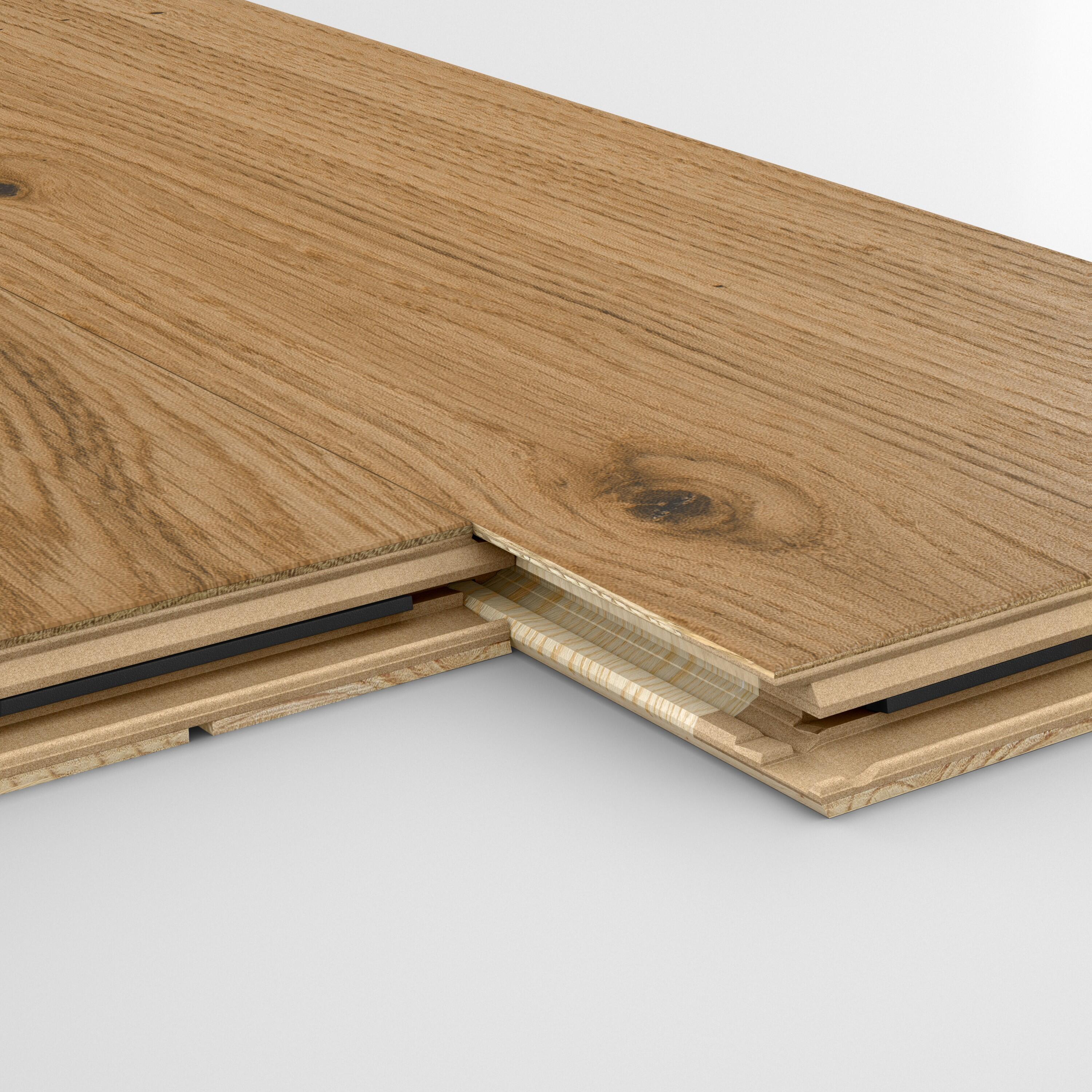 Echantillon Parquet forte chêne blond vitrifié M - 2