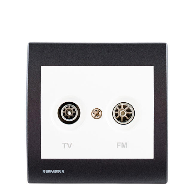 Prise tv / fm Delta, SIEMENS, blanc et plaque noire Leroy Merlin — free download