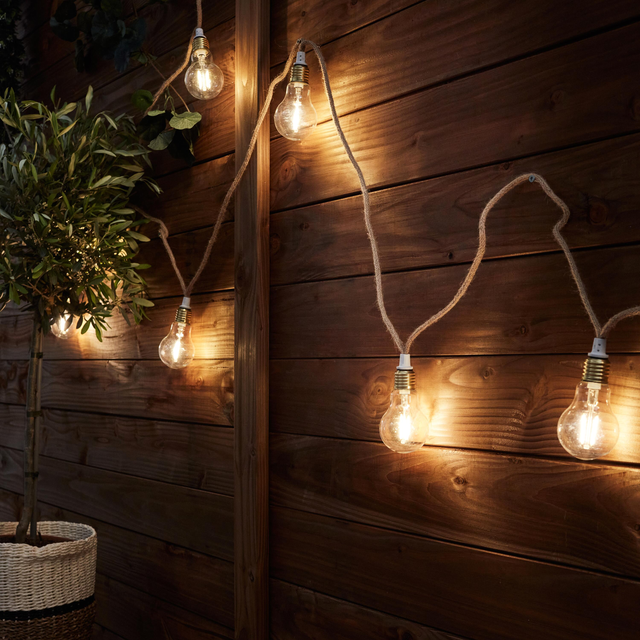 Guirlande extérieure 10ampoules LED blanc chaud intensité variable Minta INSPIRE