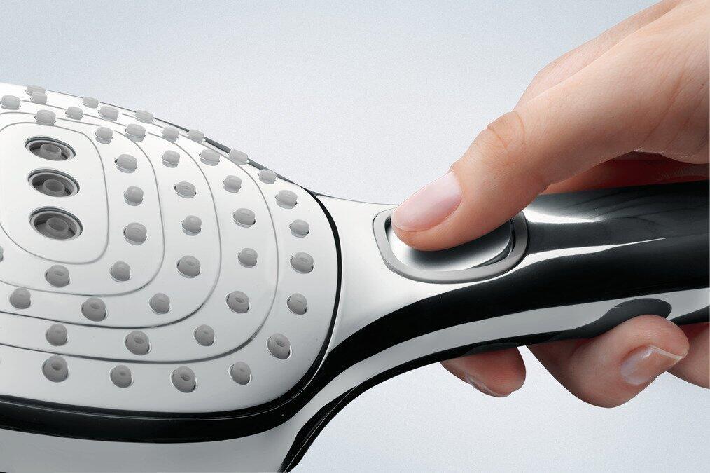 Pommeau de douche 3 jets, flexible et barre HANSGROHE Raindance select e 62cm - 3