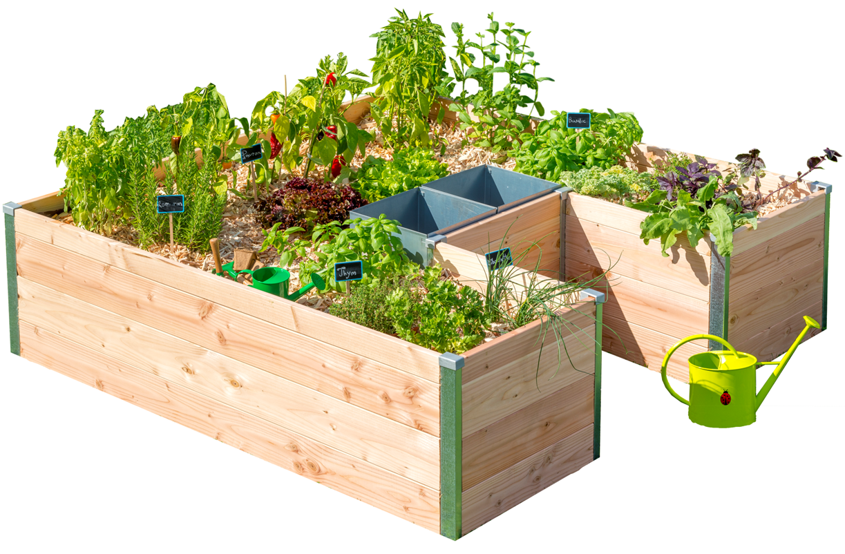 Potager KEYHOLE GARDEN pour 4-5 personnes 170x170xH48cm | Leroy Merlin